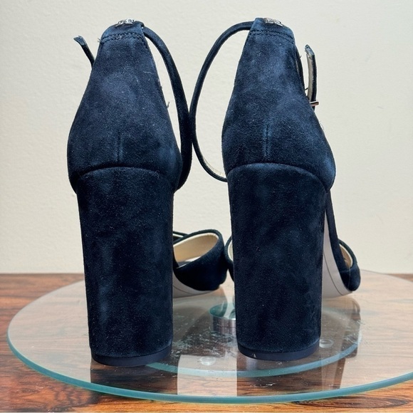 NEW Sam Edelman Yancy Suede Heel Sandals - black - Picture 11 of 16